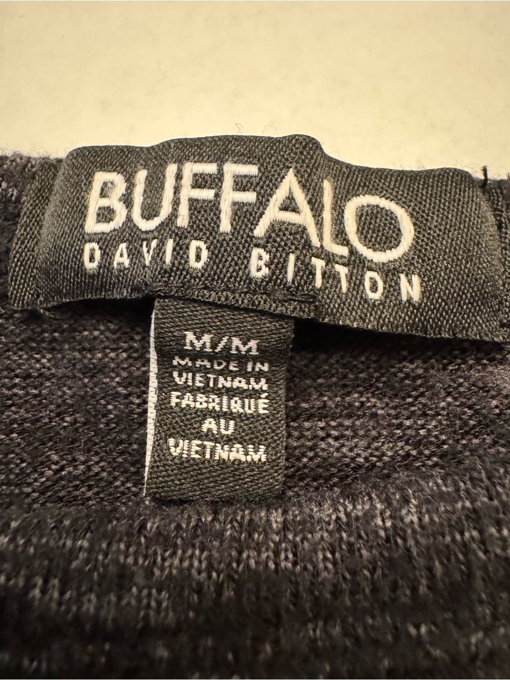 Buffalo David Bitton Charcoal Grey Marled Long Sleeve Crewneck Size M Minimalist - Picture 5 of 12